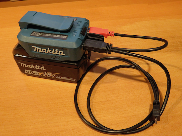 Makita battery with Raspberry Pi